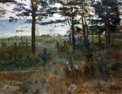 Kerkhof in Nidden door Lovis Corinth